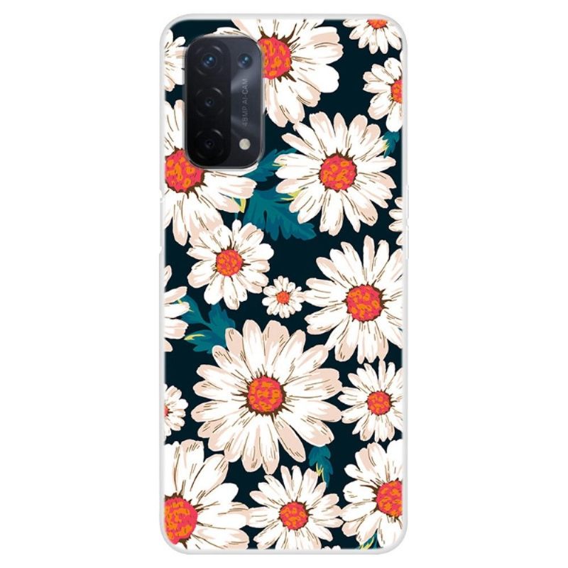 Hoesje voor Oppo A74 5G / A54 5G Madeliefjes