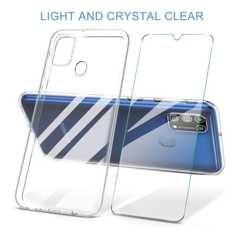 Hoesje voor Samsung Galaxy M31 Anti-fall + Beschermfolie Van Gehard Glas