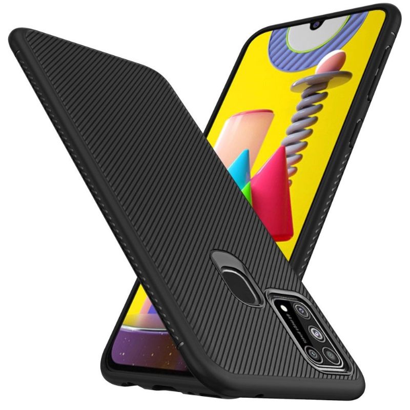 Hoesje voor Samsung Galaxy M31 Anti-fall Geribbelde Effectslang