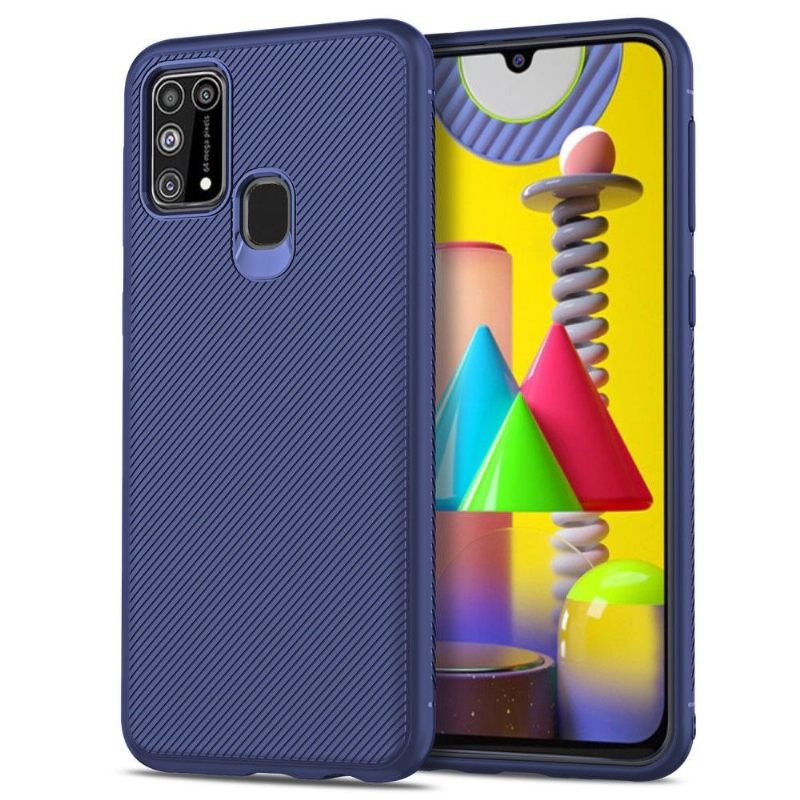 Hoesje voor Samsung Galaxy M31 Anti-fall Geribbelde Effectslang