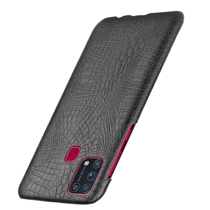 Hoesje voor Samsung Galaxy M31 Krokodillenleer - Zwart