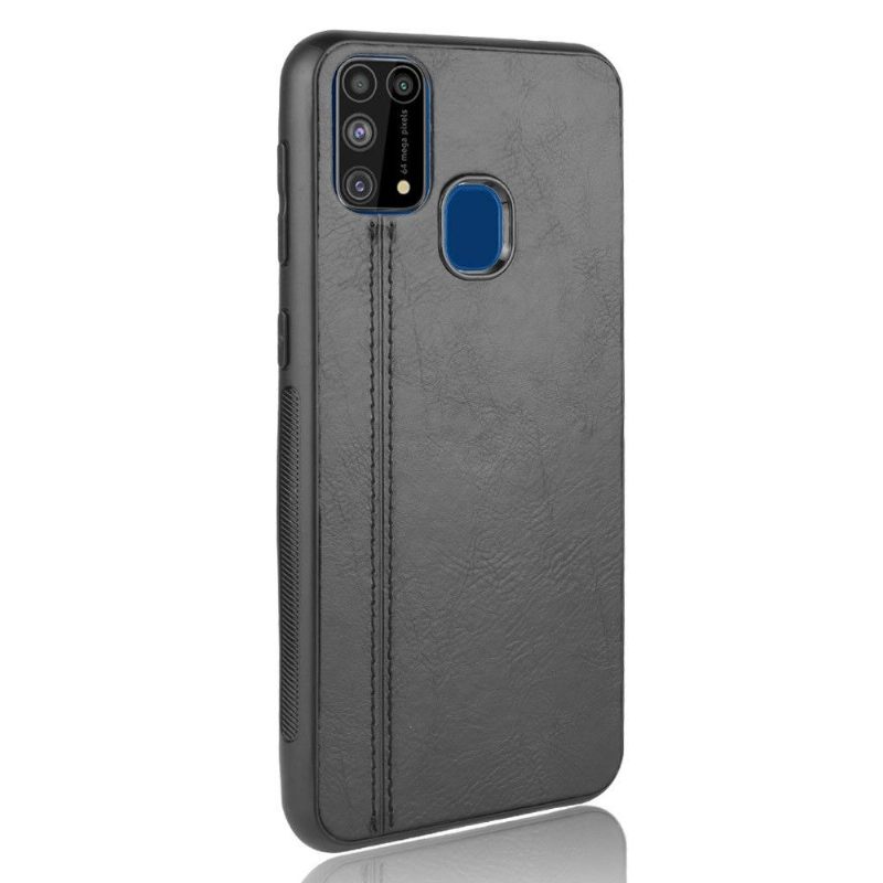 Hoesje voor Samsung Galaxy M31 Stiksels Met Leereffect