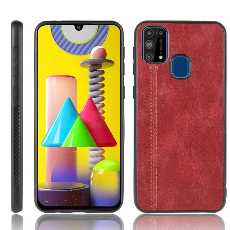 Hoesje voor Samsung Galaxy M31 Stiksels Met Leereffect