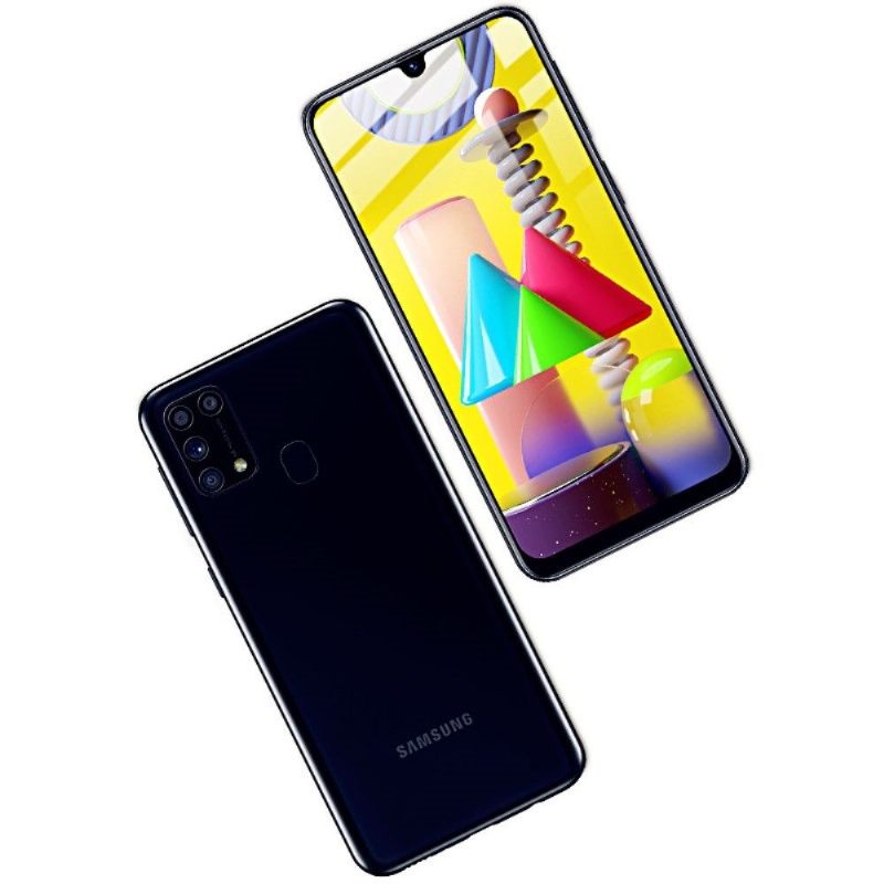 Samsung Galaxy M31 Schermbeschermer Van Gehard Glas Op Ware Grootte