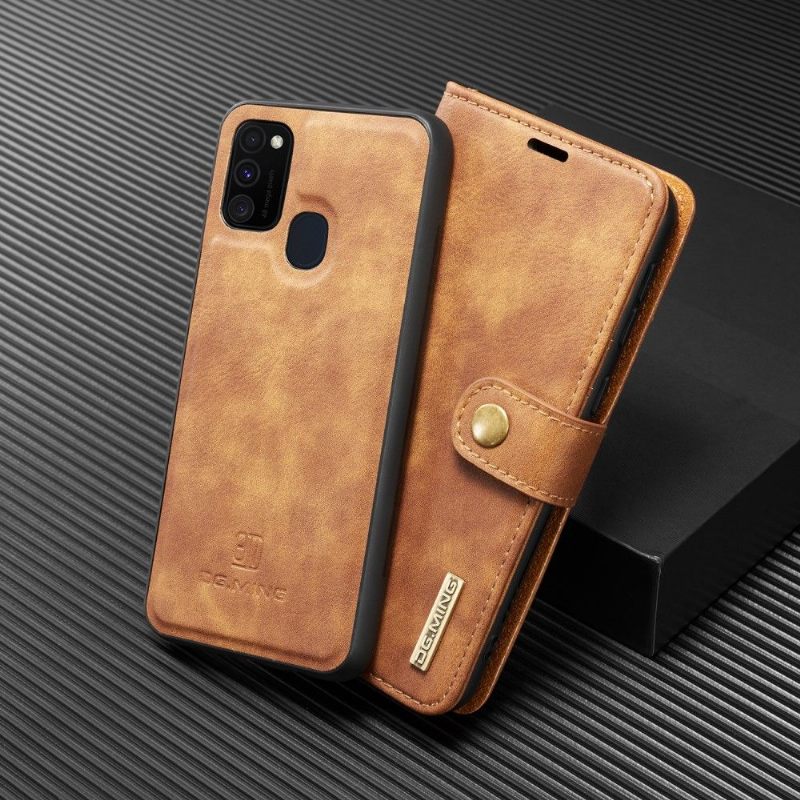 Telefoonhoesje Leren Hoesje voor Samsung Galaxy M31 Bescherming Hoesje 2 in 1 Afneembaar