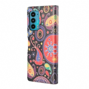 Flip Case voor Motorola Edge 20 Paisley Bloem