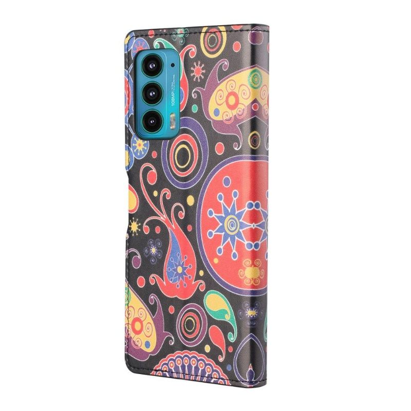 Flip Case voor Motorola Edge 20 Paisley Bloem