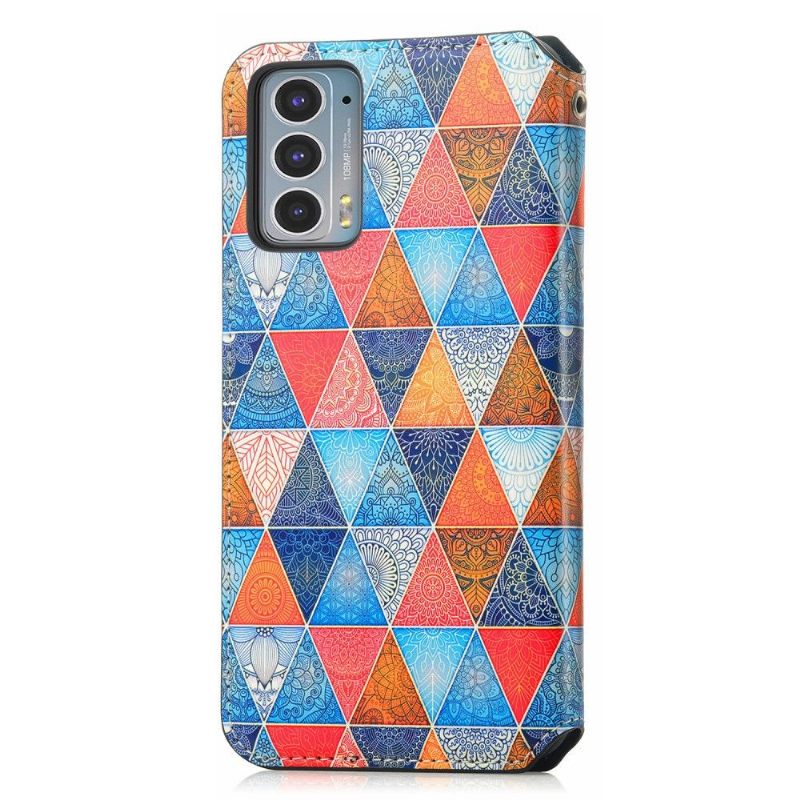 Folio-hoesje voor Motorola Edge 20 Anti-fall Mandala Caleidoscoop