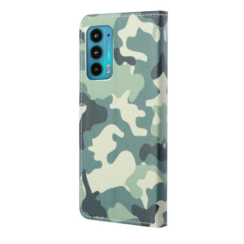 Folio-hoesje voor Motorola Edge 20 Anti-fall Militaire Camouflage