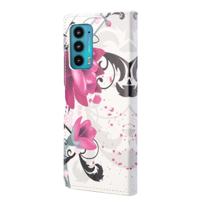 Folio-hoesje voor Motorola Edge 20 Lotusbloemen