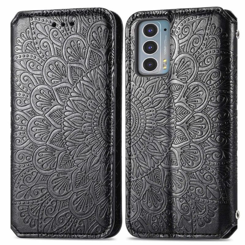 Leren Hoesje voor Motorola Edge 20 Folio-hoesje Flip Chic Mandala