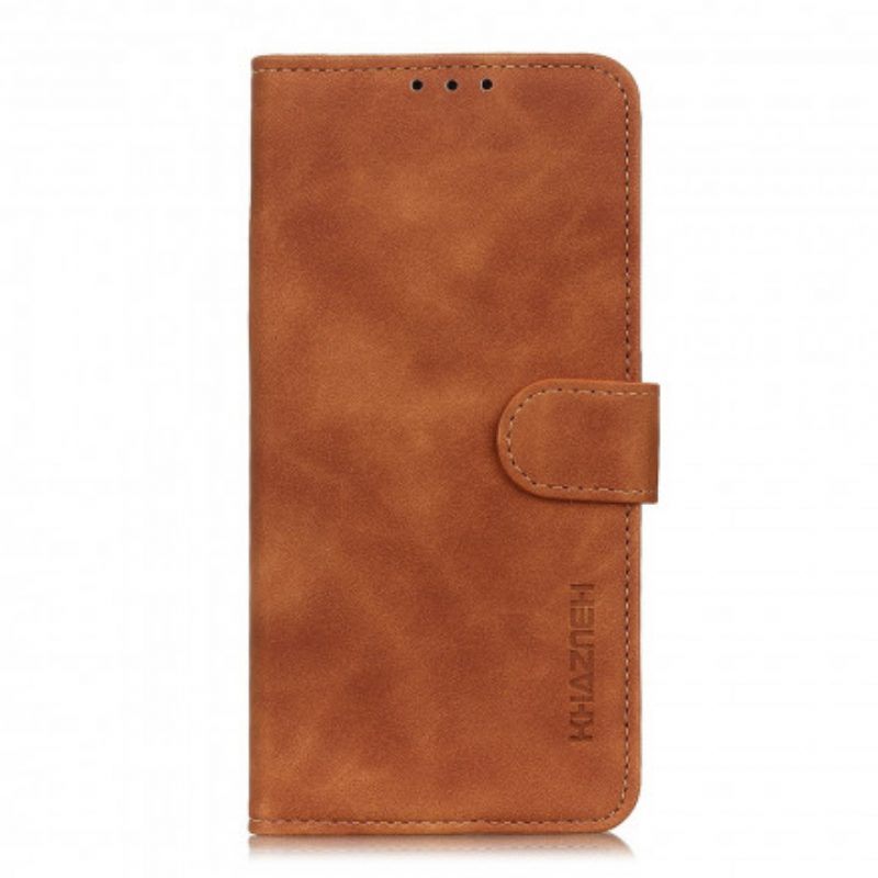 Folio-hoesje voor Vivo Y21s Mat Vintage Leereffect Khazneh