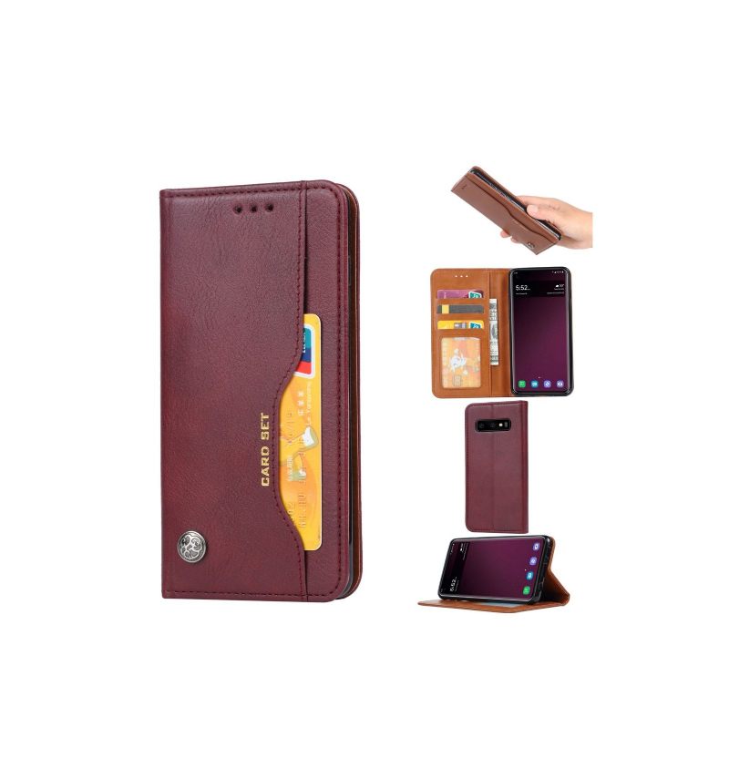 Case voor Samsung Galaxy S10 Stand Case Leren Kaarthouder