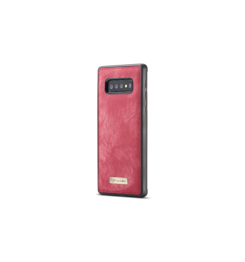 Hoesje Case voor Samsung Galaxy S10 Portemonnee Leren En Rode Case