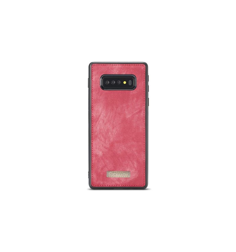 Hoesje Case voor Samsung Galaxy S10 Portemonnee Leren En Rode Case