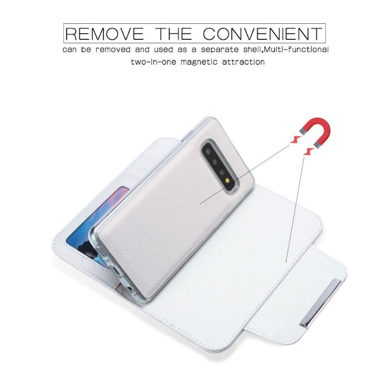 Hoesje Cover voor Samsung Galaxy S10 Portemonnee Leren + Leren Omhulsel