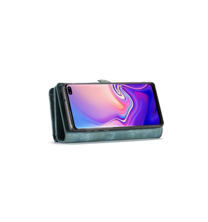 Telefoonhoesje Case voor Samsung Galaxy S10 Portemonnee Leren En Groen Geval