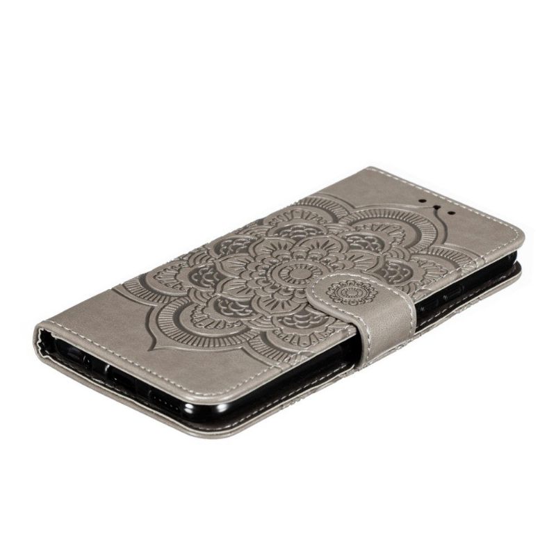 Cover voor Honor 20 Pro Folio-hoesje Mandala Folio Met Lanyard