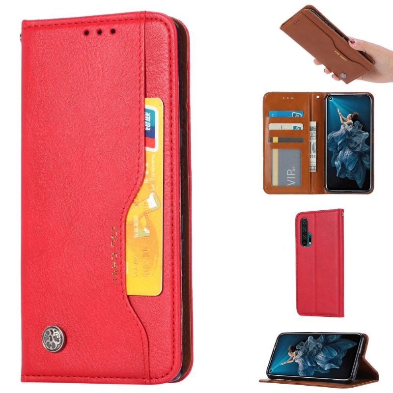 Folio-hoesje voor Honor 20 Pro Anti-fall Leren Stand Case