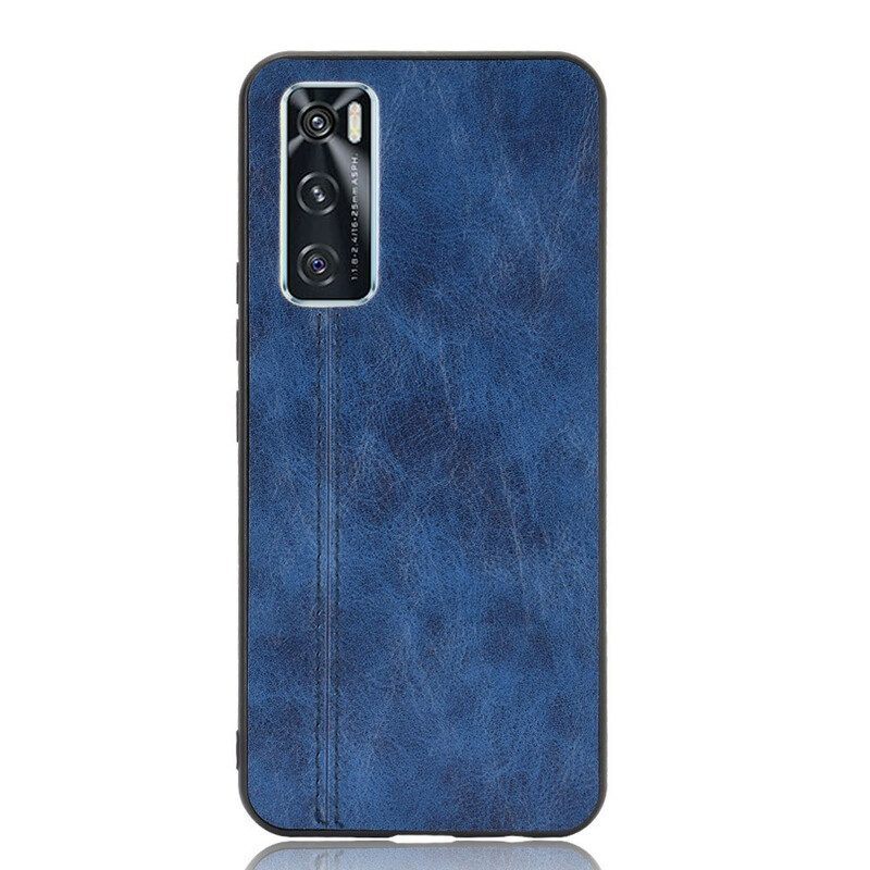 Hoesje voor Vivo Y70 Stijl Lederen Stiksels