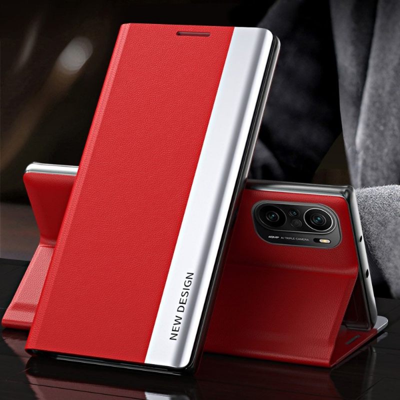 Cover voor Xiaomi Mi 11i / Poco F3 Zakelijke Magneet Met Leereffect