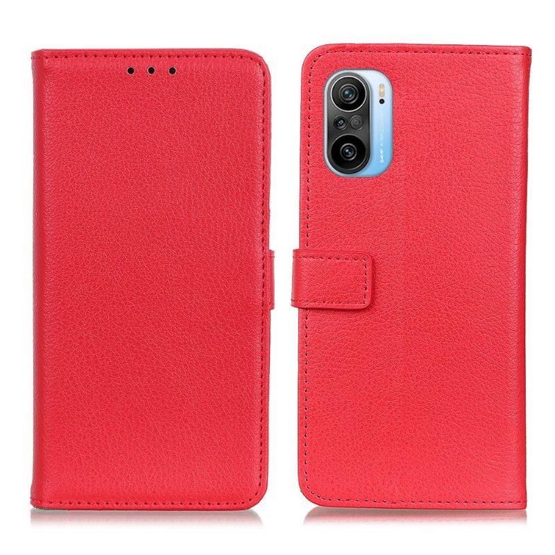 Folio-hoesje voor Xiaomi Mi 11i / Poco F3 Lychee-leerstijl Met Huideffect