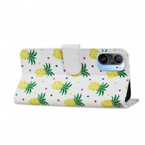 Leren Hoesje voor Xiaomi Mi 11i / Poco F3 Bescherming Ananas