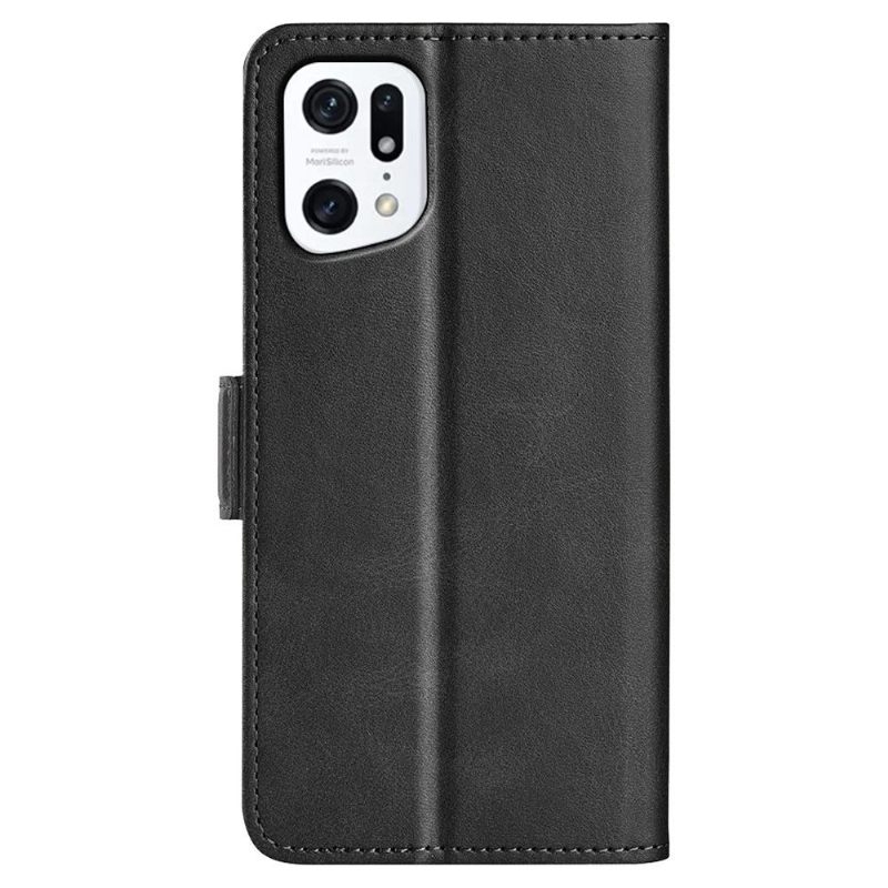 Case voor Oppo Find X5 Portemonnee Leren Mat Kunstleer Hoes