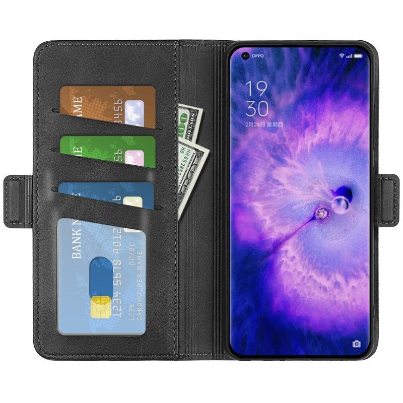 Case voor Oppo Find X5 Portemonnee Leren Mat Kunstleer Hoes