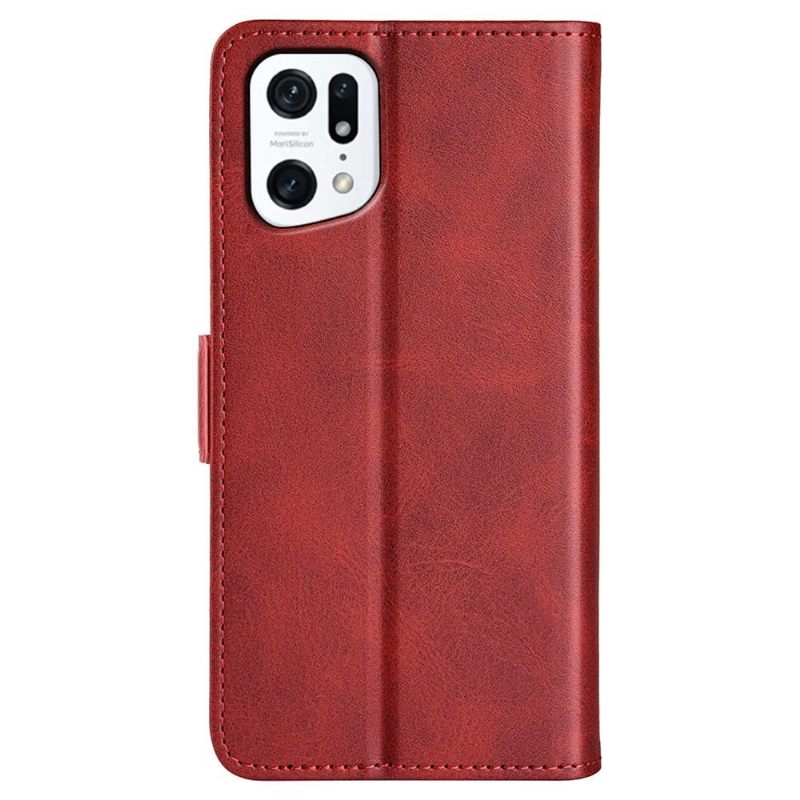 Case voor Oppo Find X5 Portemonnee Leren Mat Kunstleer Hoes