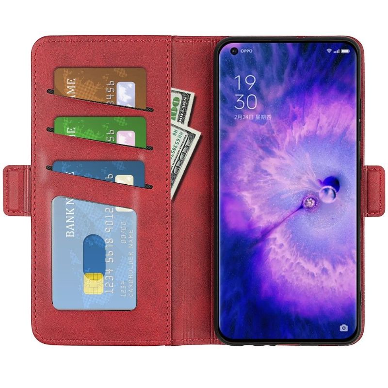 Case voor Oppo Find X5 Portemonnee Leren Mat Kunstleer Hoes