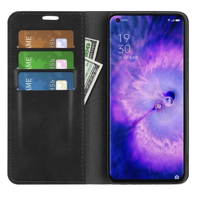 Cover voor Oppo Find X5 Kunstleer Stand Functie