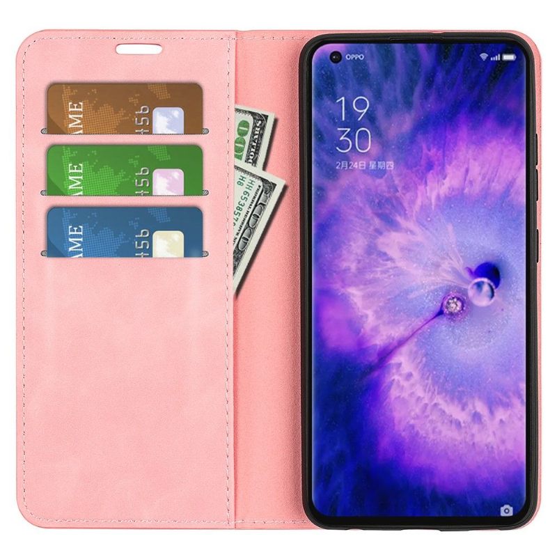 Cover voor Oppo Find X5 Kunstleer Stand Functie