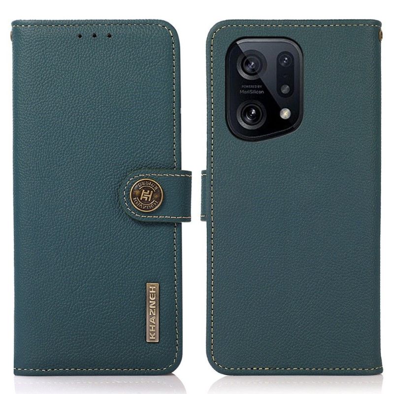 Flip Case voor Oppo Find X5 Khazneh Klassiek Leer