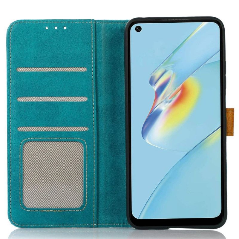 Folio-hoesje voor Oppo Find X5 Premium Kunstleer Met Stiksels