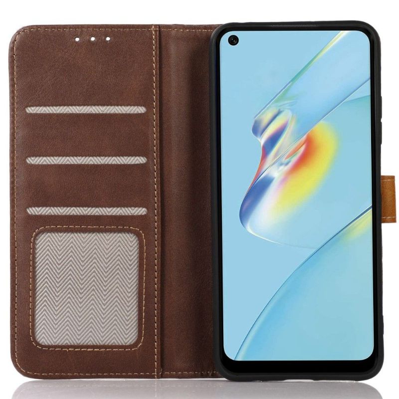 Folio-hoesje voor Oppo Find X5 Premium Kunstleer Met Stiksels