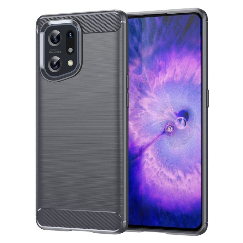 Hoesje voor Oppo Find X5 Geborsteld Siliconeneffect