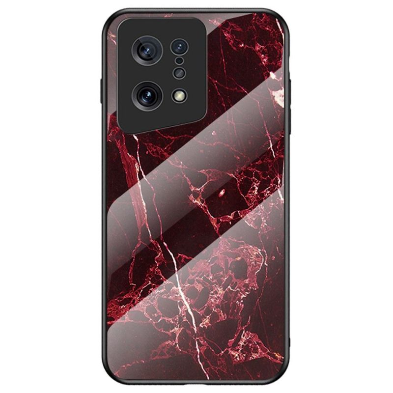 Telefoonhoesje voor Oppo Find X5 Bescherming Lina Marmer Gehard Glas