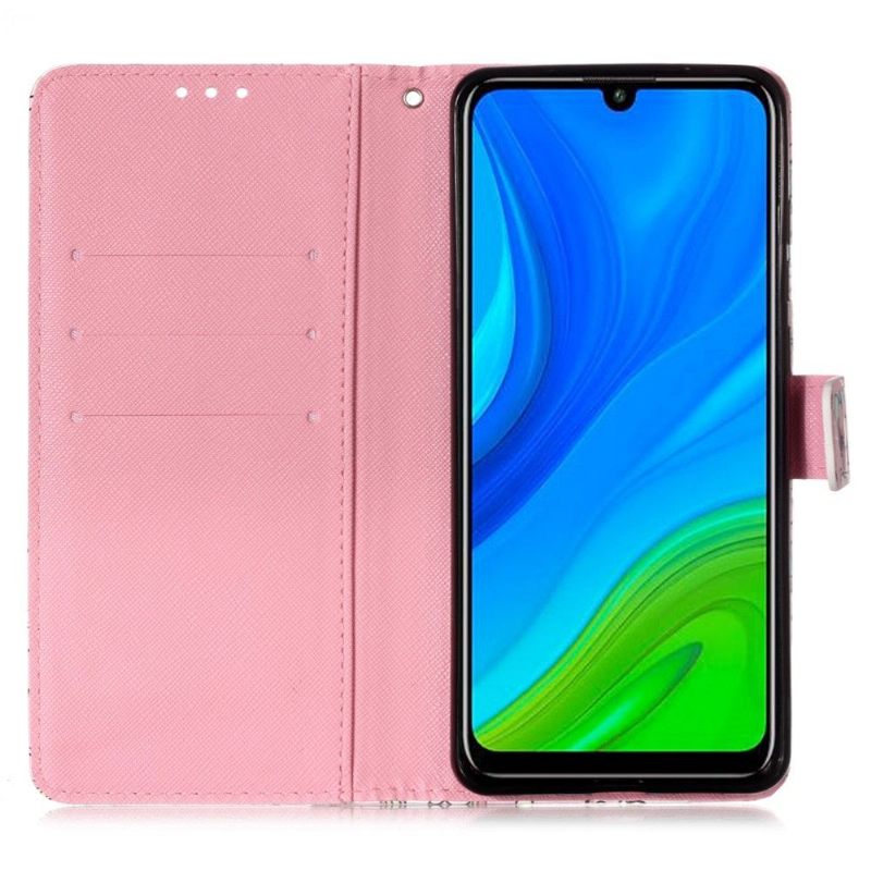 Flip Case voor Huawei P Smart 2020 Roze Bloem