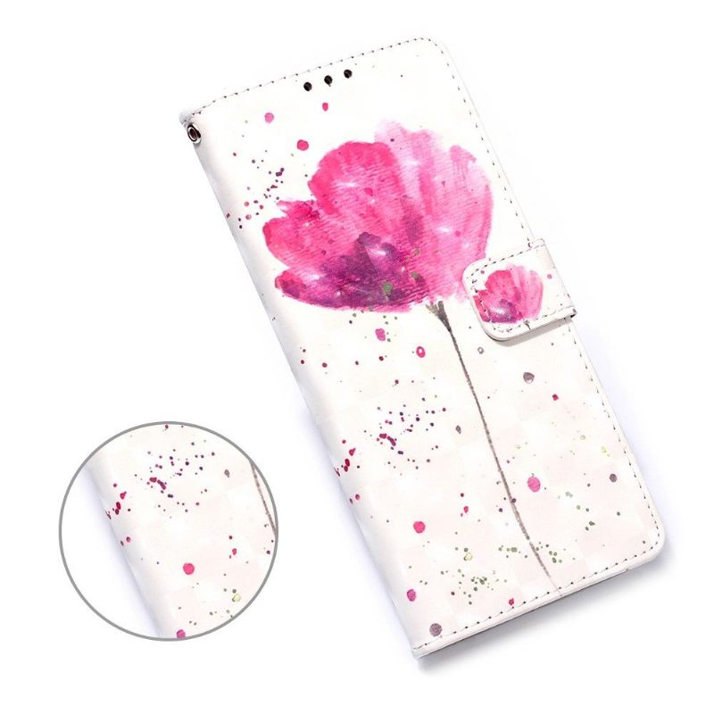 Flip Case voor Huawei P Smart 2020 Roze Bloem