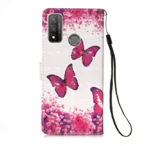 Folio-hoesje voor Huawei P Smart 2020 Romantiek Vlinders