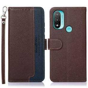 Folio-hoesje voor Moto E40 / E30 / E20 Lychee-stijl Rfid Khazneh