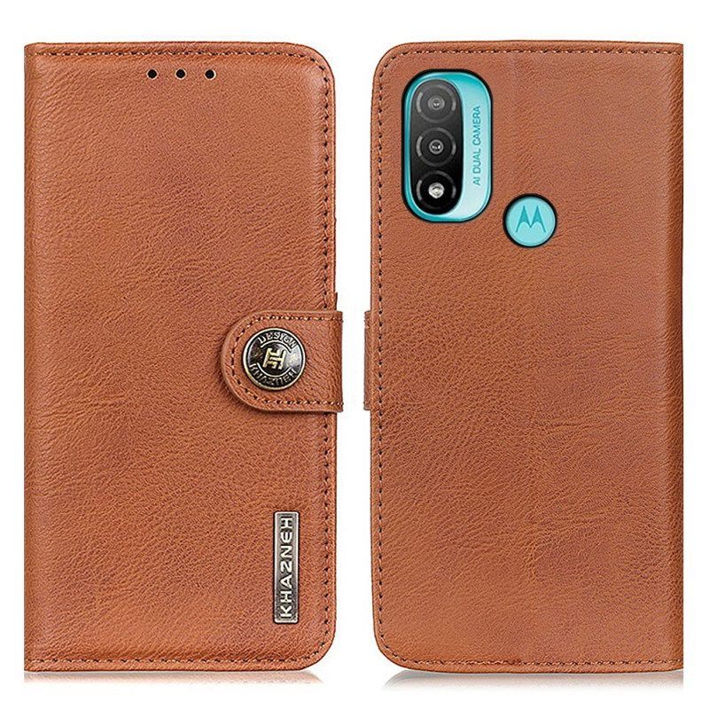 Leren Hoesje voor Moto E40 / E30 / E20 Imitatieleer Khazneh