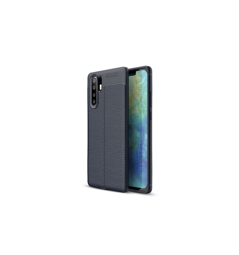 Hoesje voor Huawei P30 Pro Anti-fall Gel In Leerstijl Met Textuur