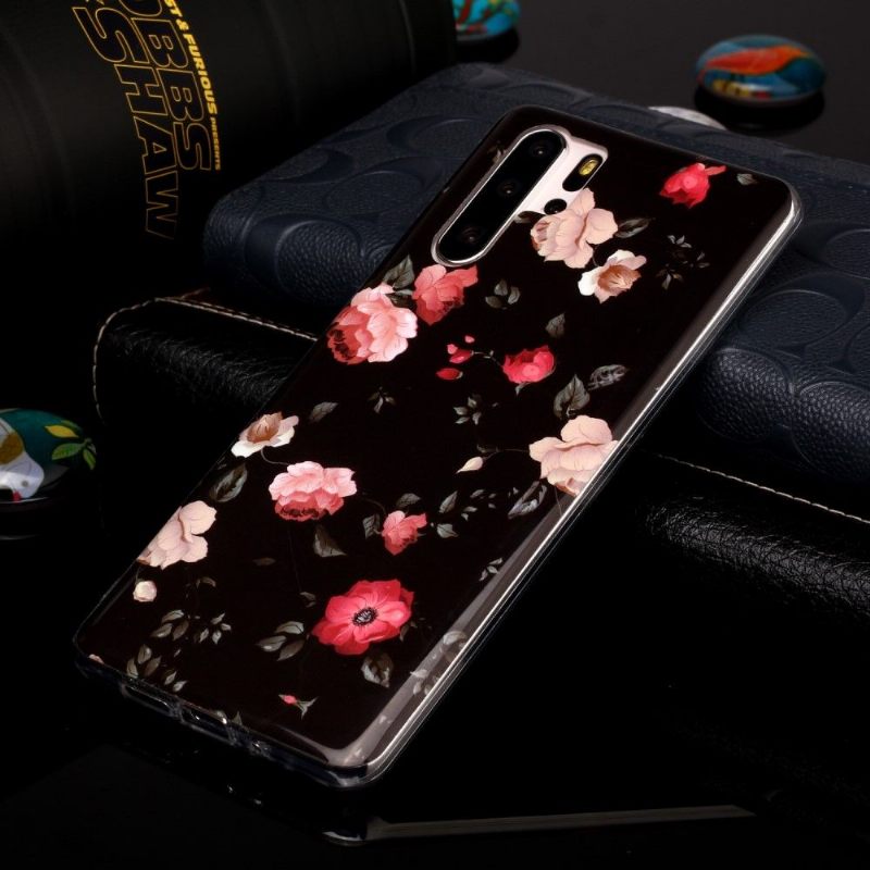 Hoesje voor Huawei P30 Pro Lichtgevende Bloemen