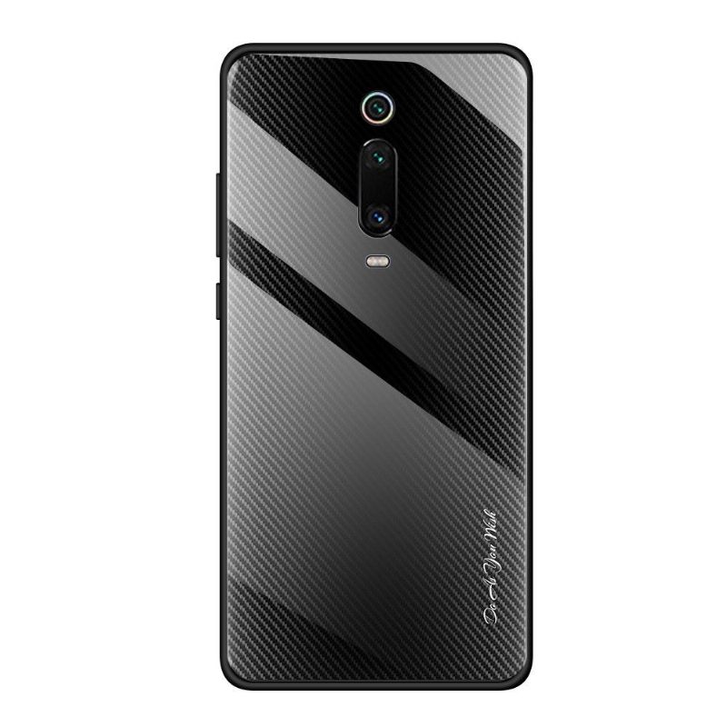 Hoesje voor Xiaomi Mi 9T / Mi 9T Pro Carbon Glas Achterkant