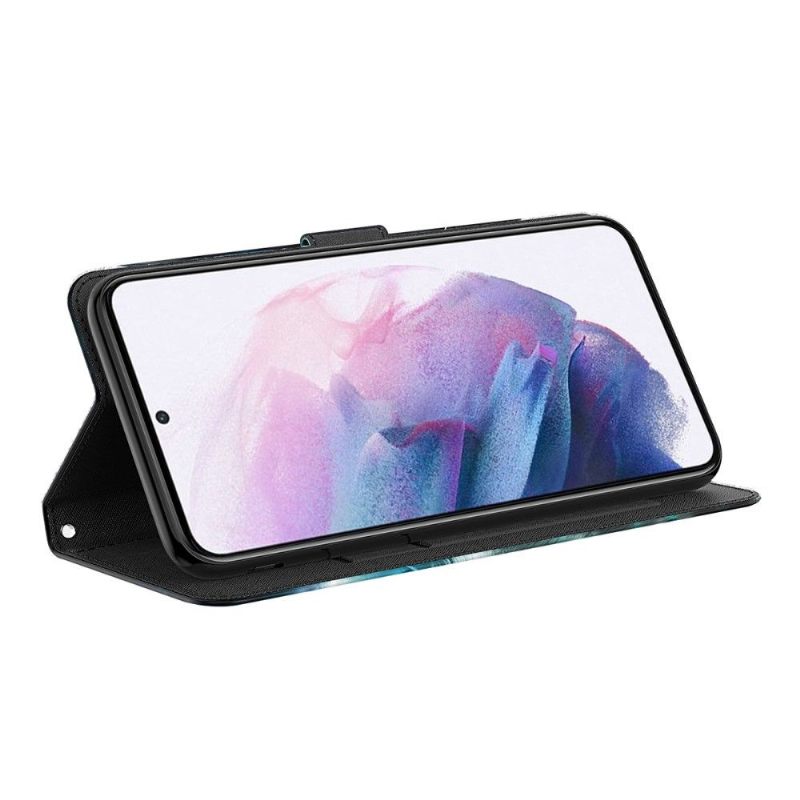 Folio-hoesje voor Motorola Moto E20 / E30 / E40 Anti-fall Sprankelende Blauwe Vlinders