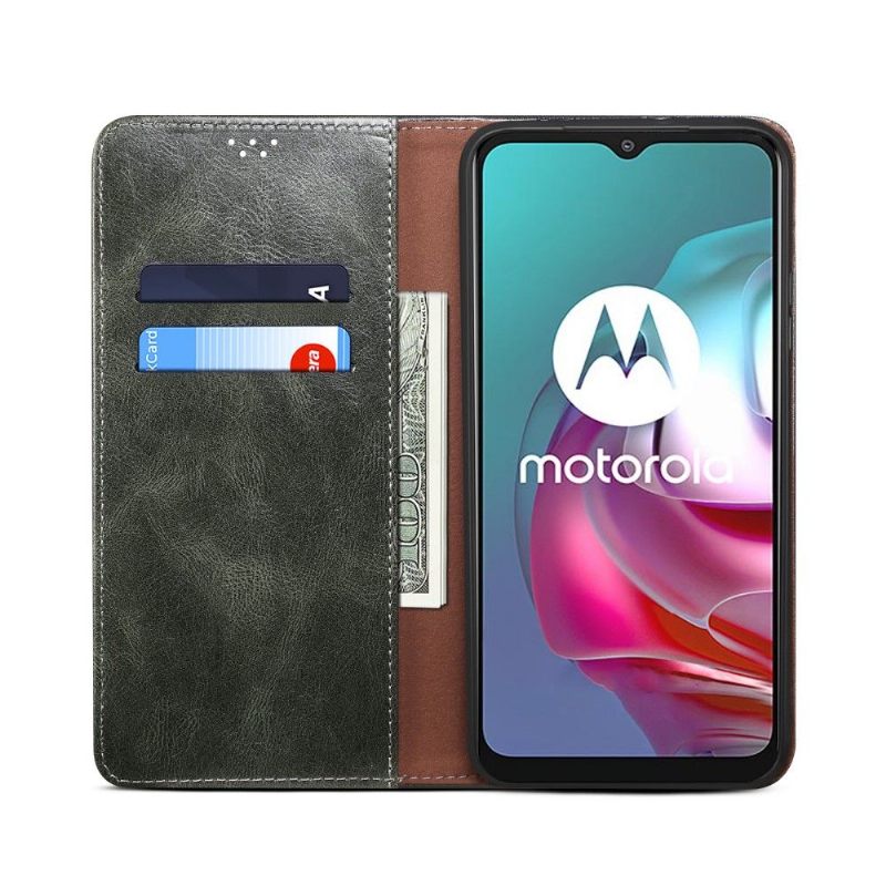 Folio-hoesje voor Motorola Moto E20 / E30 / E40 Ernestine Zichtbare Naden