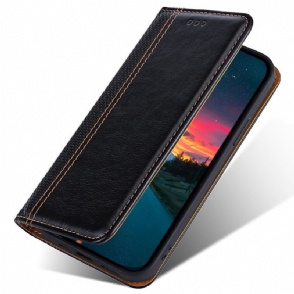 Folio-hoesje voor Motorola Moto E20 / E30 / E40 Flip Folio-naden