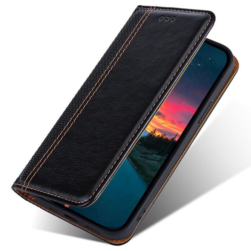 Folio-hoesje voor Motorola Moto E20 / E30 / E40 Flip Folio-naden